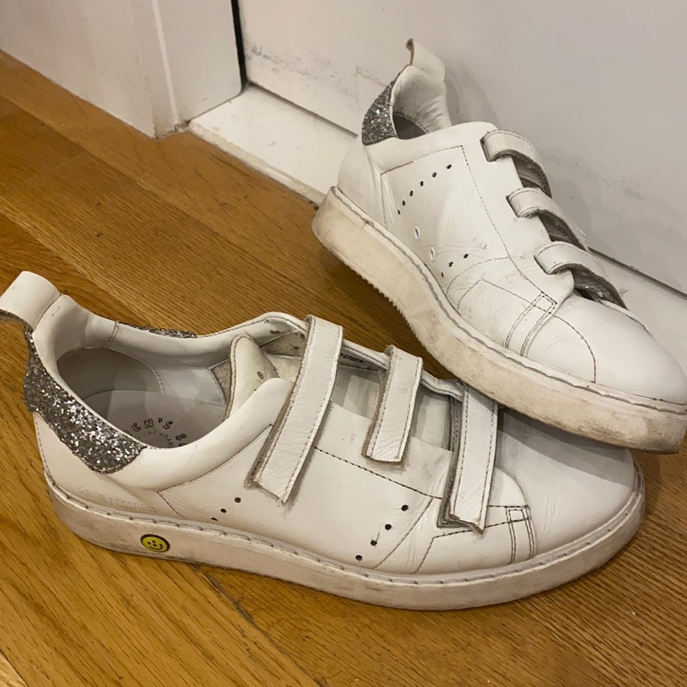 Golden Goose Velcro Low Top w\ Glitter